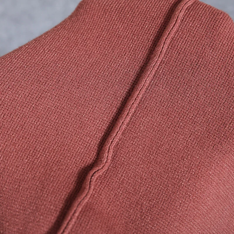 Женский Теплый свитер GIGOGOU теплый мягкий вязаный пуловер с высоким воротом и