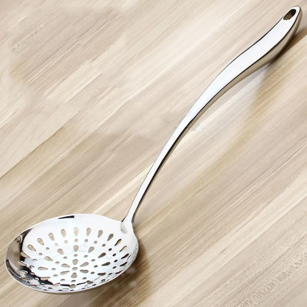 Ложка с прорезями эргономичная ручка прочная для жарки пищи портативный