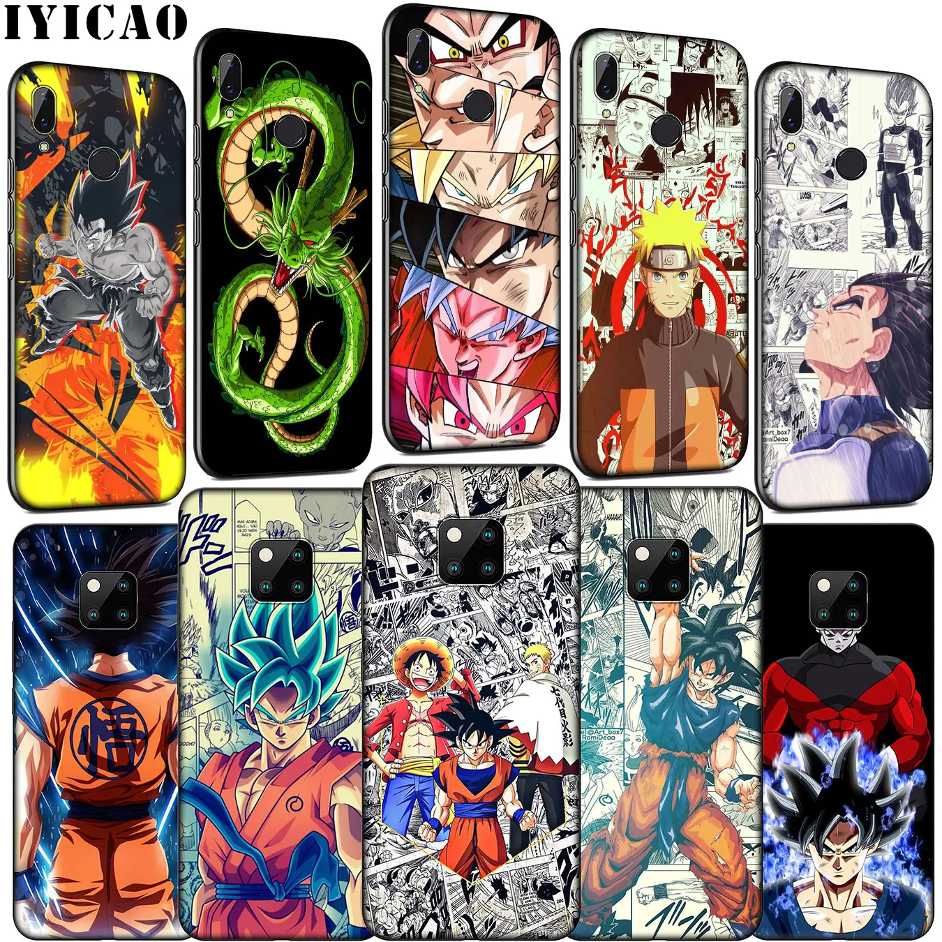 IYICAO аниме DRAGON BALL Z DBZ Goku Мягкий силиконовый чехол для телефона Huawei Mate 30 20 10 Pro черный