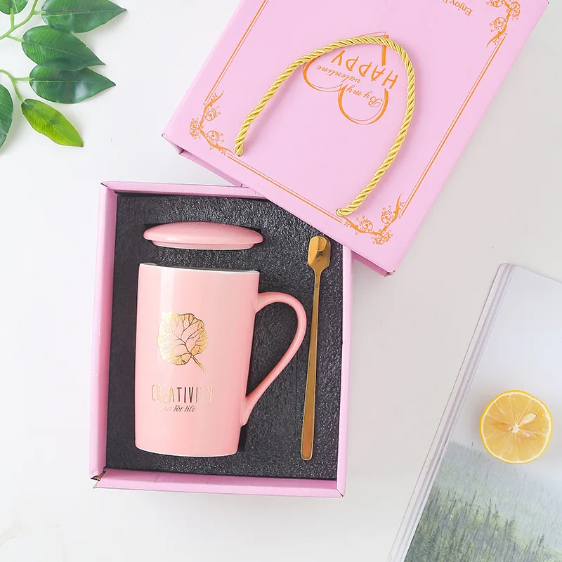 

Цветная глазурованная керамическая чашка, Подарочная коробка, набор, пара чашек, Свадебная подарочная чашка, милые кружки для кофе и чашки