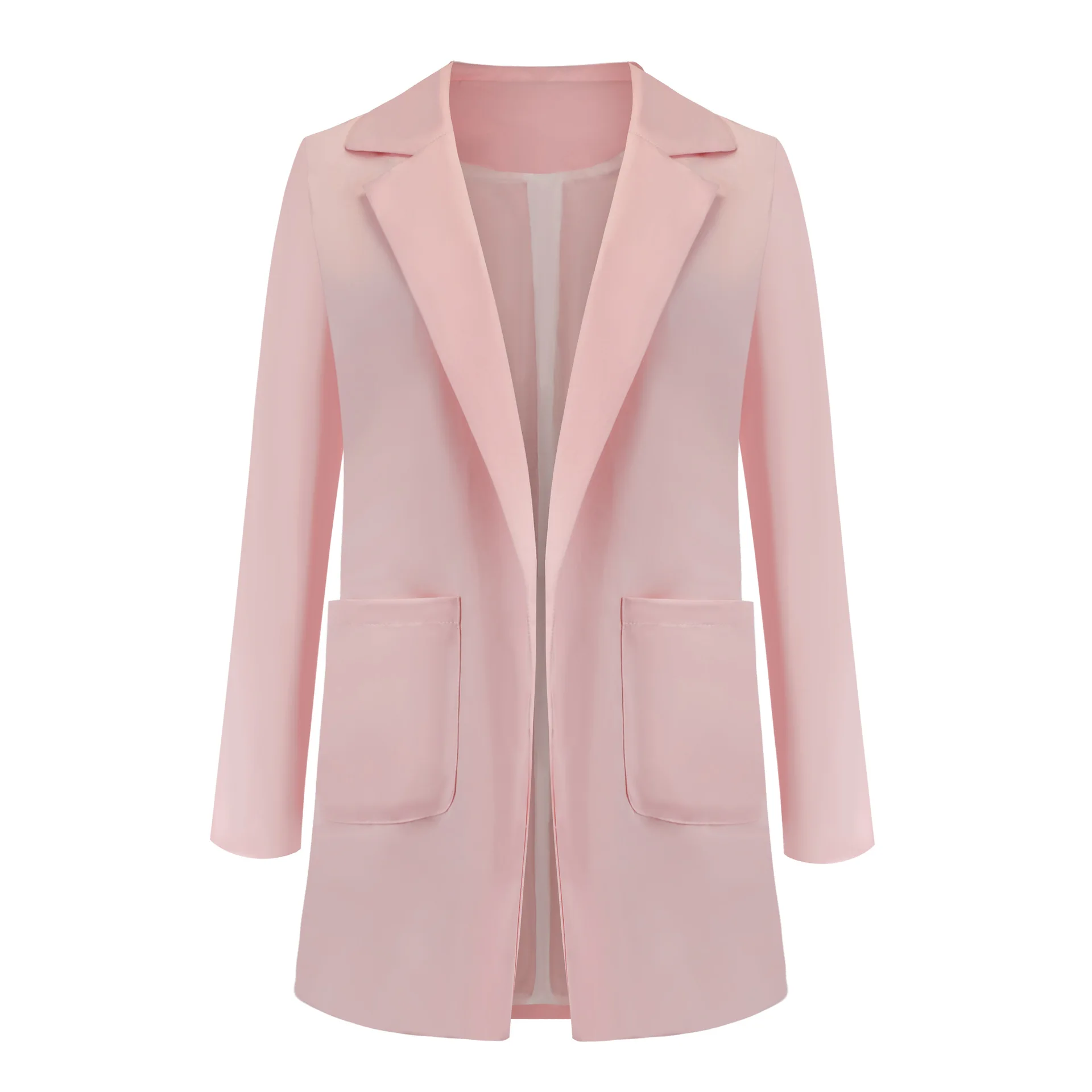 

Fashion Korean Casual Women's Spring Autumn Long Female Business Suit 2020 Outwear Slim Coats Office Ladies Blazer Work Jacket
