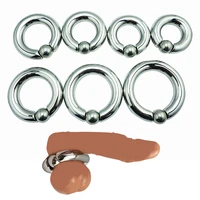 penis bondage lock cock ring metal scrotum ball stretcher delay ejaculation heavy stainless steel erotic cbt sex toys for men