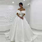 Женское свадебное платье It's yiiya, белое платье трапециевидной формы с V-образным вырезом, открытыми плечами и шлейфом на лето 2019