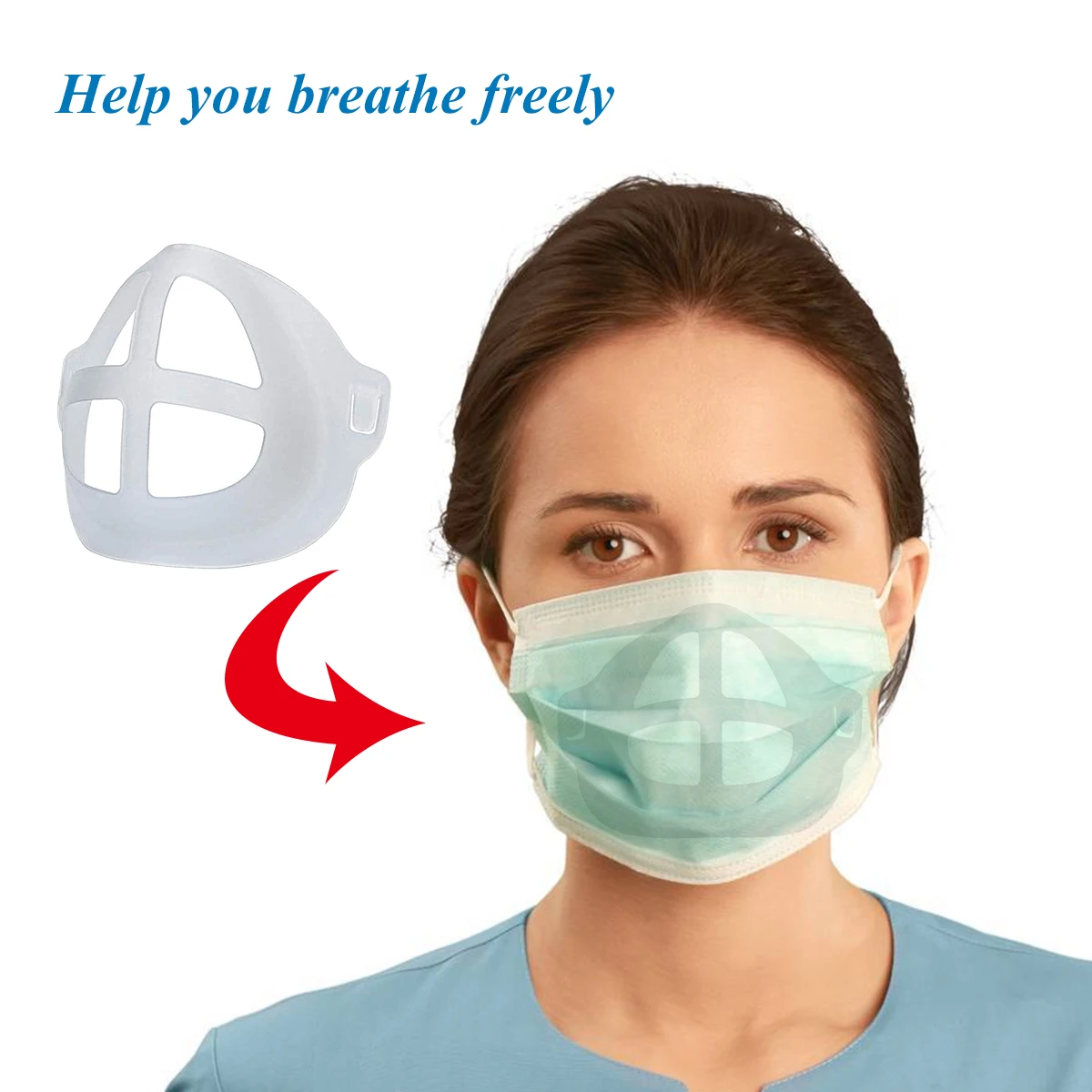 1 шт. 3D маска для рта поддерживающая дыхательный кронштейн вспомогательная