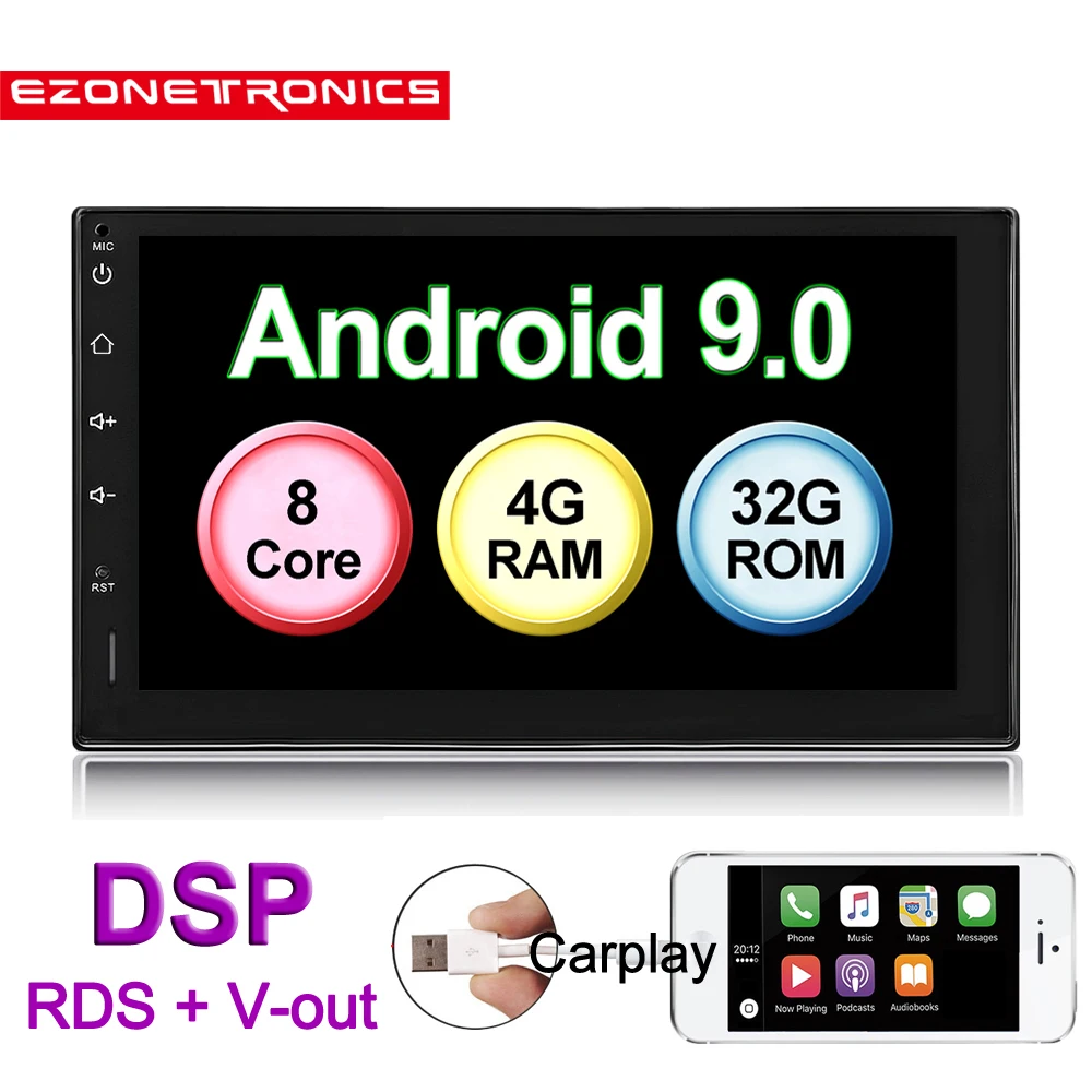 Автомагнитола 2Din Android 9 0 восемь ядер стерео мультимедийный плеер DSP Caplay