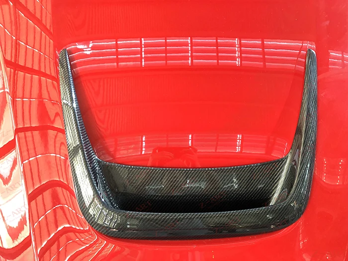 Z ART полное углеродное волокно двигателя отверстия крышки для феррари F12 капот