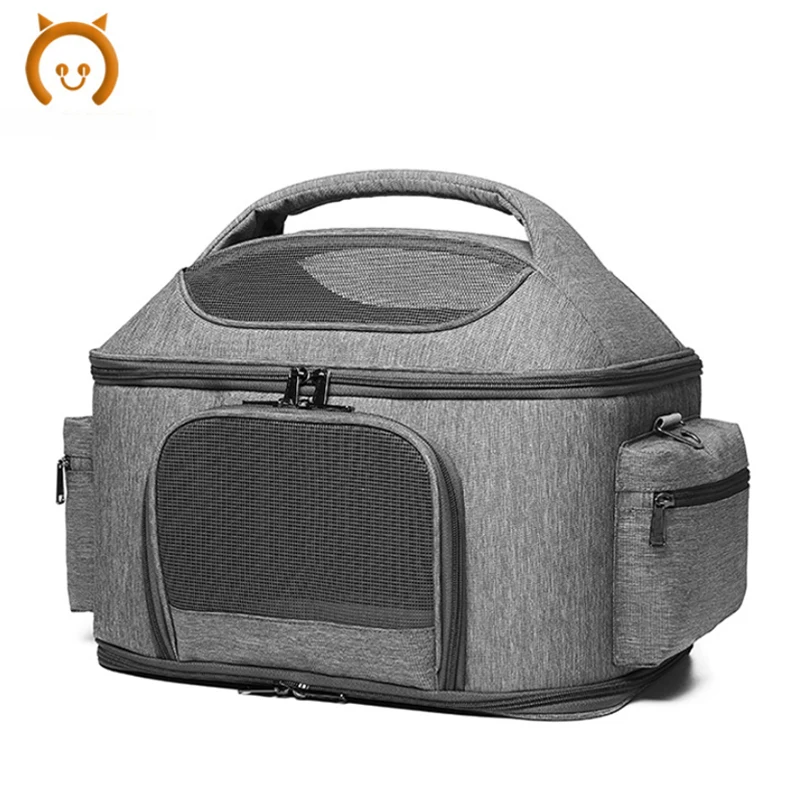

Pet Cat Carrier Soft Sided Bag Collapsible Mesh Pet Travel & Car Hangbag Carrier for Medium Cats and Puppy Small Dogs Carrying