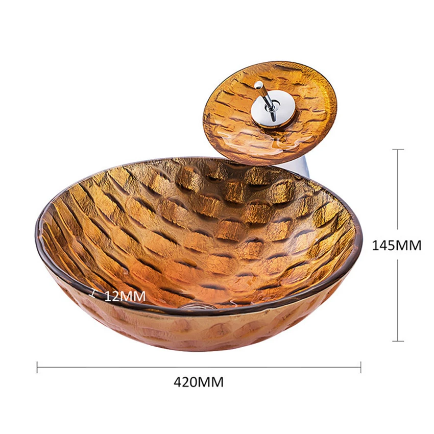 Умывальник из закаленного стекла для ванной комнаты с краном | Обустройство дома