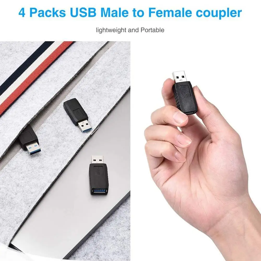 

USB 3.0 Adapter Connector Male to Female Extender M-F Converter For PC Durable Converter Changer Laptop Coupler T2F4