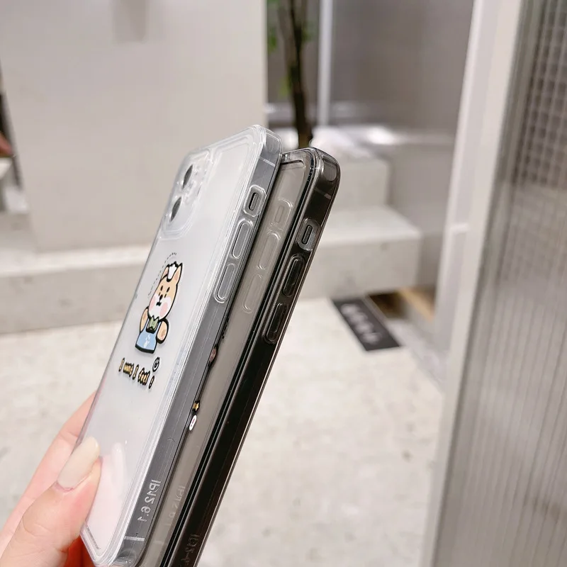 

Raise Hand Cartoon Dog Bear Case Cover For iPhone 12 Pro 12 Mini 11 Pro Max SE 2020 7 8 7Plus 8Plus XR X XS MAX