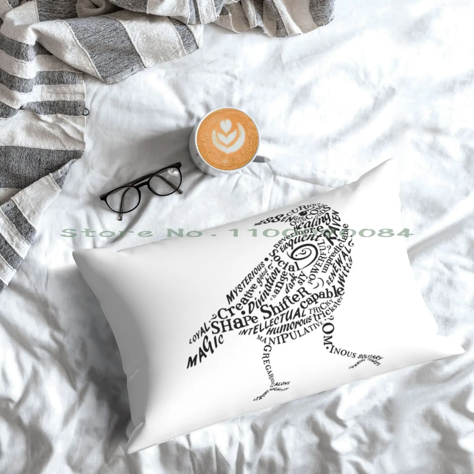 Подушка в виде животного Raven Spirit планшетофон 20x30 50*75 для дивана спальни слава еды