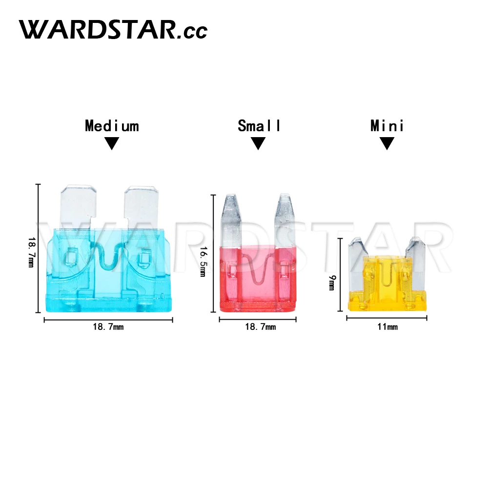 1 компл. Mini Small Medium Waterproof In Line Auto Fuse Holder 18/1614/12/10AWG + предохранители 2A 3A 5A 7.5A 10A 15A 20A 25A 30A