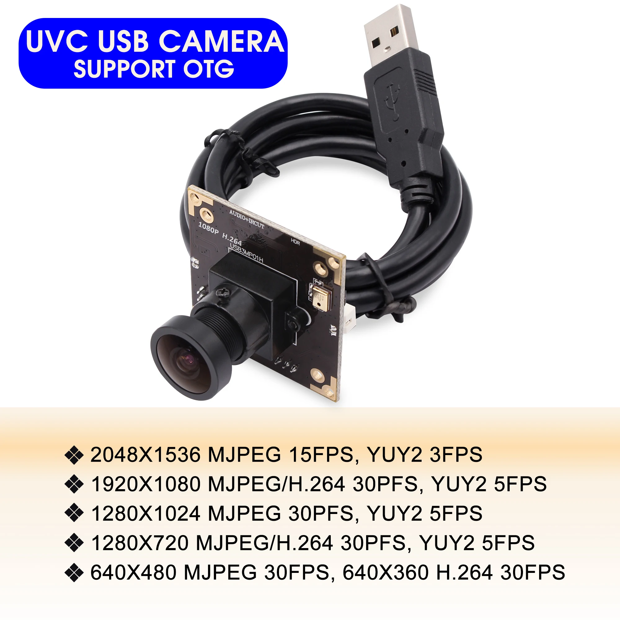 ELP 2MP/3MP WDR H.264 30fps широкоугольный объектив 170 градусов рыбий глаз Бесплатный