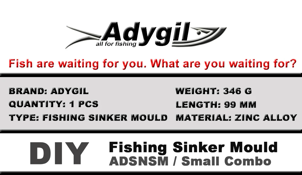 Adygil DIY Рыбалка Snapper грузило прессформы ADSNSM/Малый комбо Snapper грузило 28 г 56 г 84 г 5 полостей