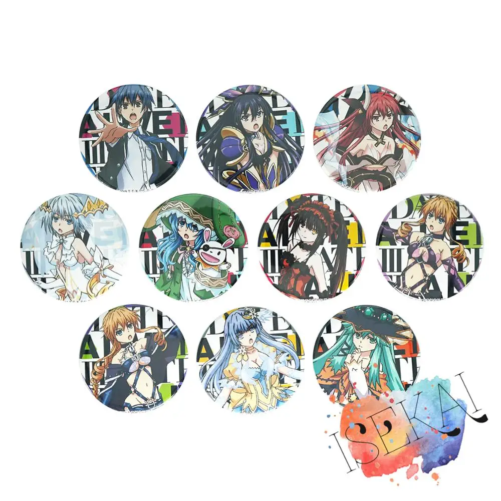 DATE A LIVE Anime Tokisaki Kurumi Yatogami Tohka Котори ицука Yoshino Hermit Tobiichi Origami Natsumi металлический