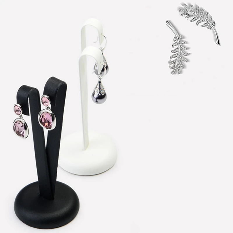 

2 Pcs Fashion Creative Earring Display Stand Earring Display Stand Earring Stand Jewelry Display Stand-Black & White