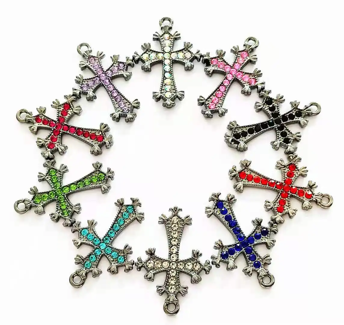 

10pcs cross charms for women's handmade jewelry accessories