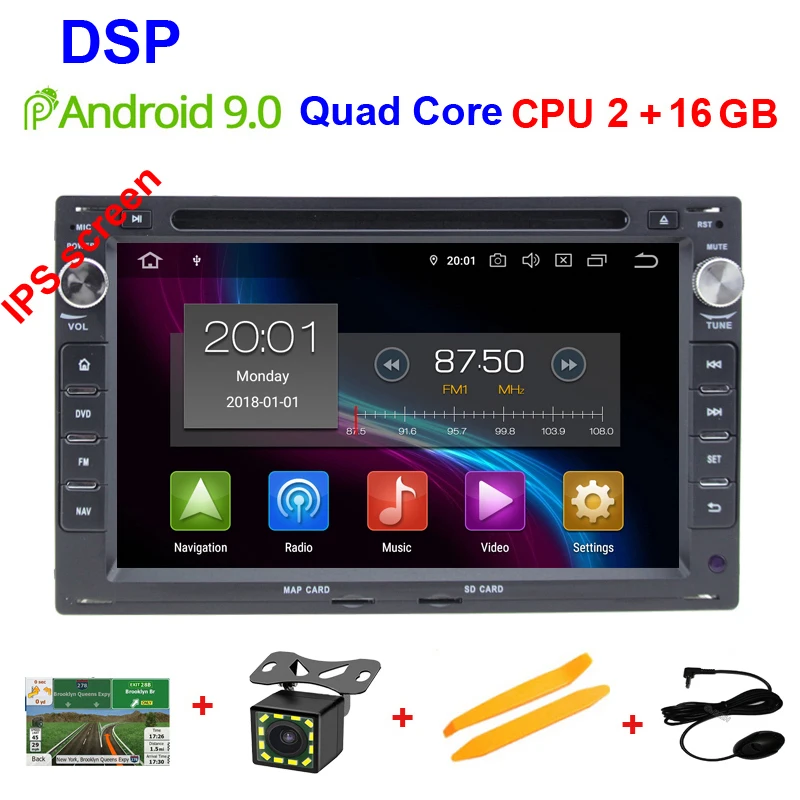 2GRAM 16G RAM DSP DSP ips 4G Android 9,0 Автомобильный gps для VW PASSAT B5 B4 JETTA BORA GOLF 4 SHARAN POLO MK5 MK4 MK3 T5 транспортер для peugeot 307 dvd - Цвет: 2GRAM 16G RAM DSP