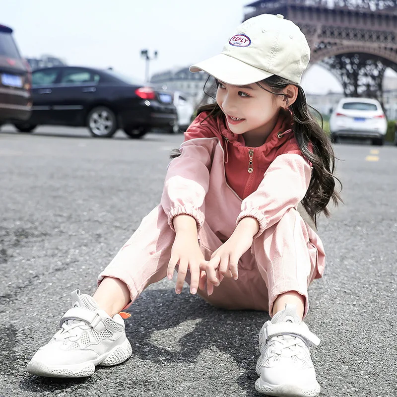 Комплект спортивной одежды для девочек золотой бархатный костюм толстовка +