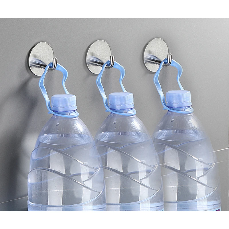 

304 Stainless Steel Self Adhesive Hook Punch Free Kitchen Bathroom Towel Hanger Adhesive Wall Hanger JS23