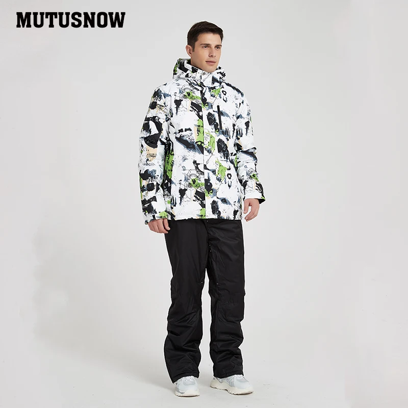 Лыжный костюм MUTUSNOW мужской новый зимний спортивный ветрозащитный