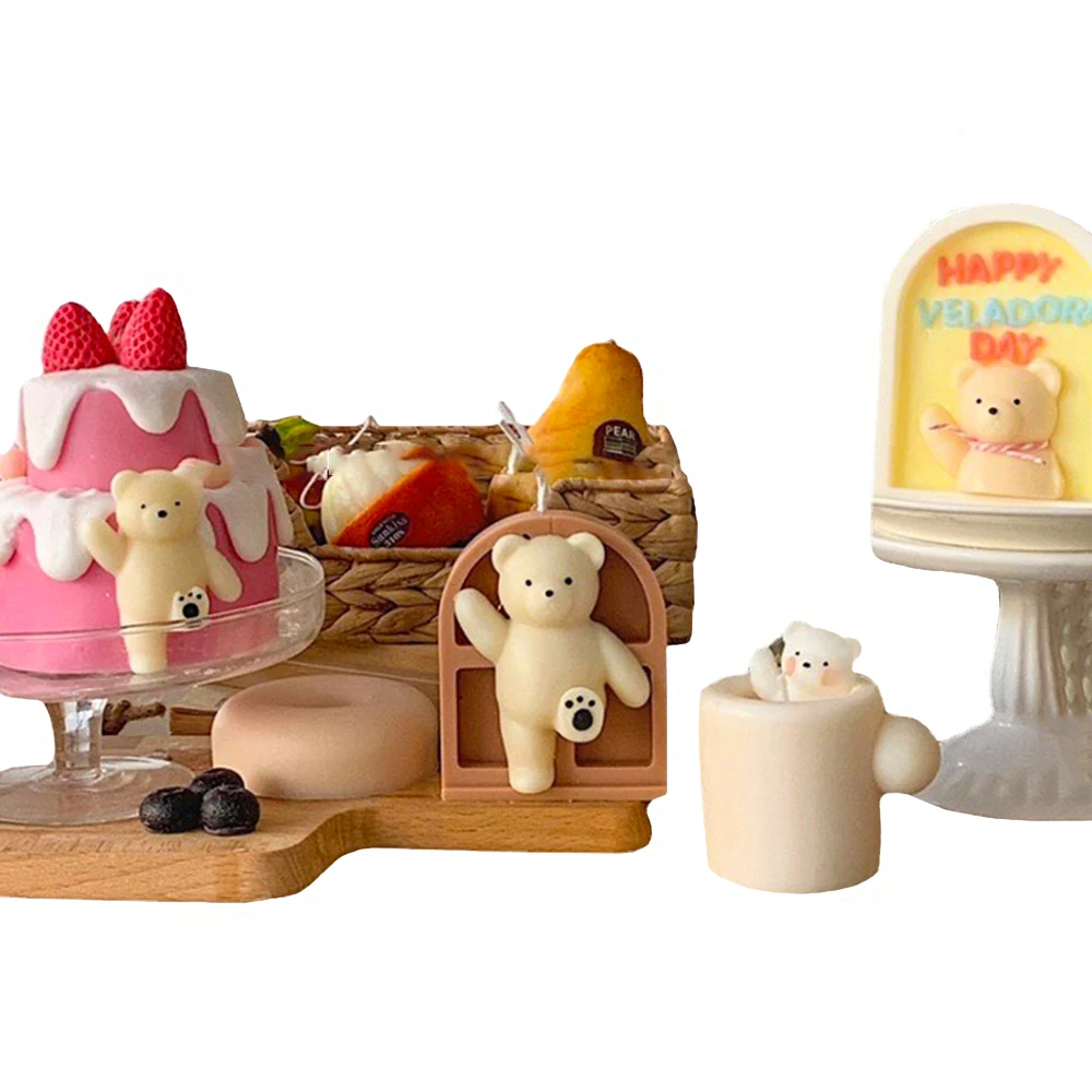 Искусственная форма Тедди силиконовая для мыла из соевого воска