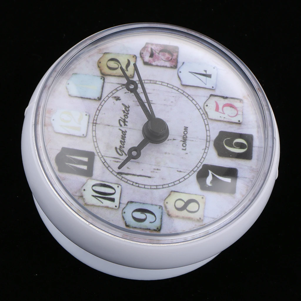 Европейский стиль маленькие водонепроницаемые круглые часы для ванной присоска