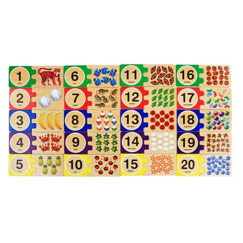 

Montessori Self-Correcting Wooden Number and letter Puzzles With Storage Box
