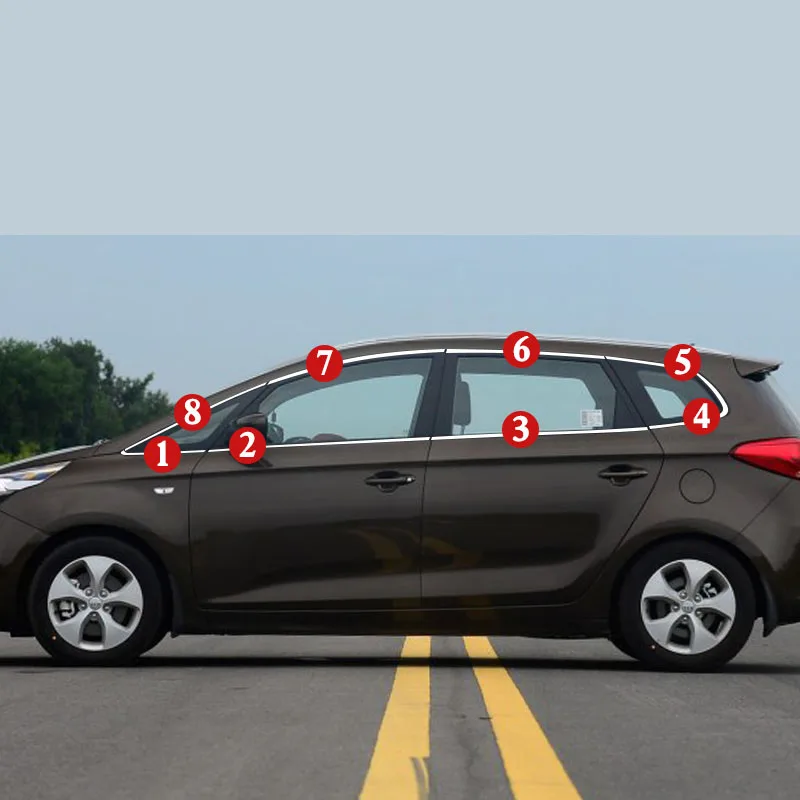 Оконная отделка из нержавеющей стали lsrtw2017 304 для kia carens 2013 2014 2015 2016 2017 2018 rondo