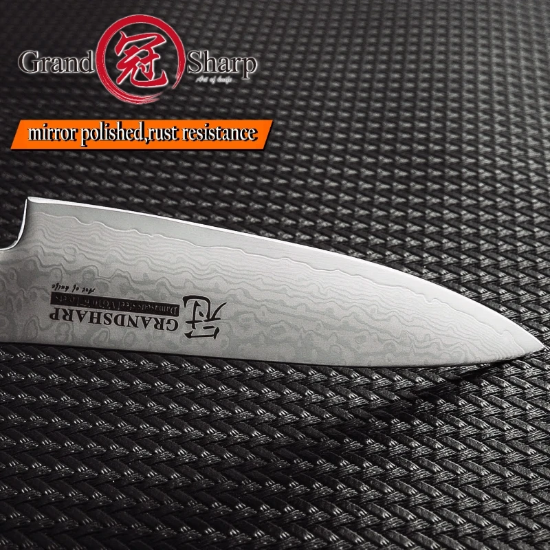5-дюймовый универсальный нож GRANDSHARP 67 слоев японский дамасский кухонный