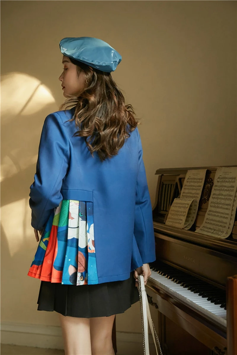 

2021 Spring And Autumn Loose Jacket Women New British Style Blouse Ladies Coat Elegant Suit
