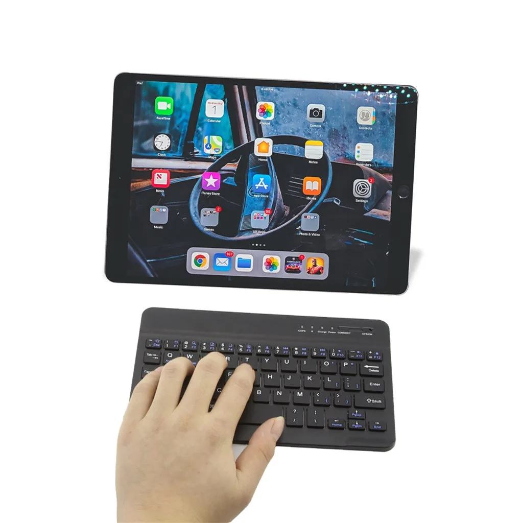 Мини Портативная тонкая беспроводная Bluetooth-клавиатура для iPad iMac телефона