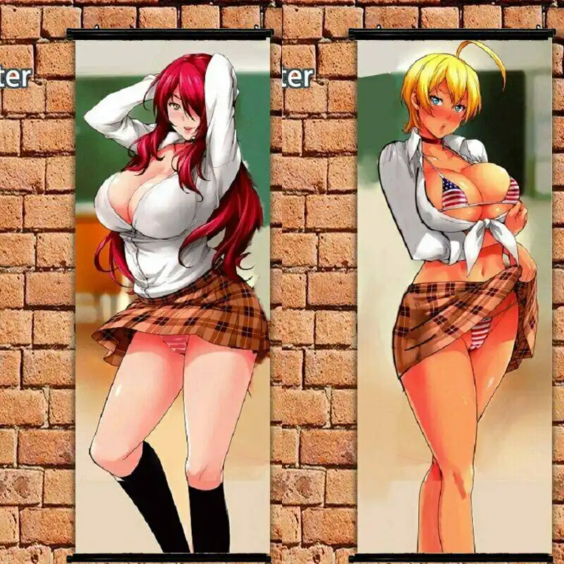 

Anime Poster Shokugeki No Soma Kobayashi Rindo otaku Wall Scroll Painting Art Prints Home Room Decoration Long 105*40