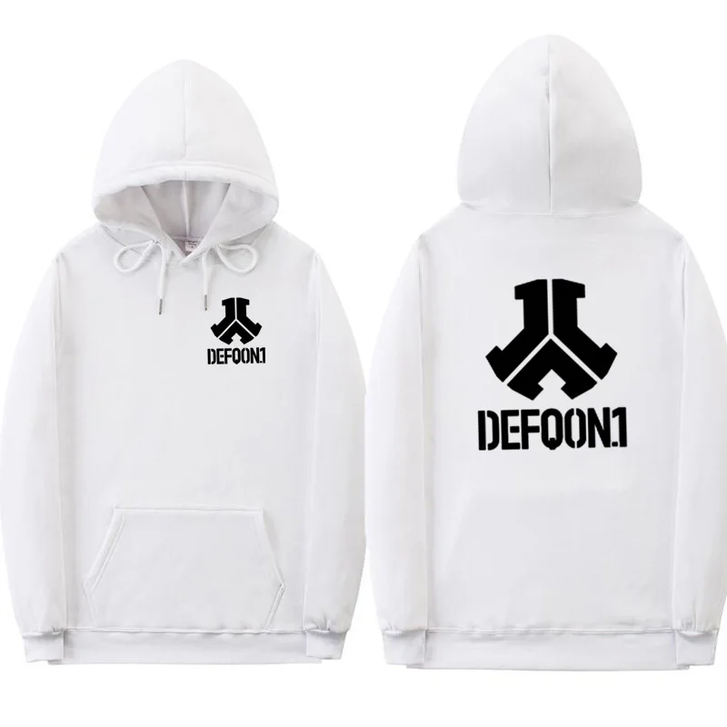 White-HS03 Новинка Defqon 1 толстовки рок-группа хип-хоп Мужская Толстовка зима осень Уличная Повседневная Флисовая Толстовка Пуловер - Цвет: White-HS03