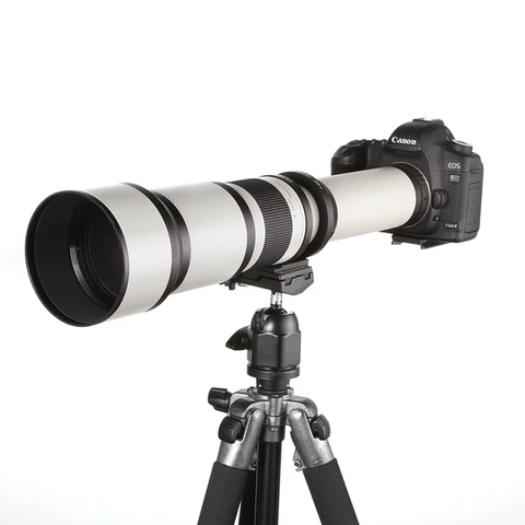 Ручной зум-объектив 650-1300 мм с супер-объективом + адаптер T2 для Canon 1200D 760D 750D 700D 650D 600D 70D 60D 5DII 7D DSLR
