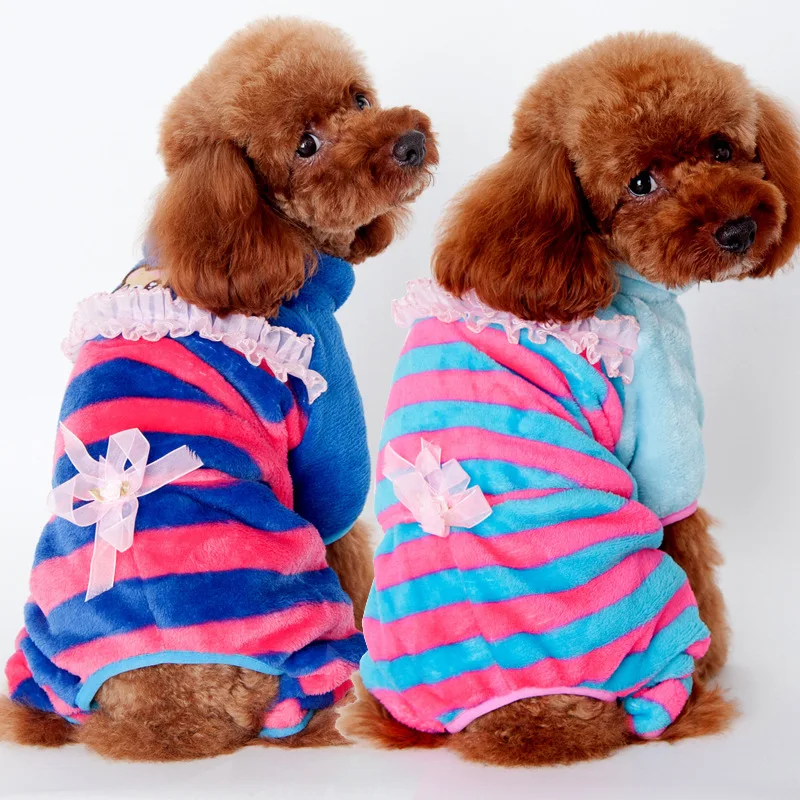 Одежда для собак зимняя Коралловая бархатная одежда домашних животных Пижама