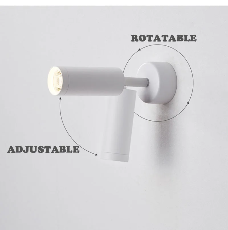 

Nordic Minimalist bedside bedroom Reading LED wall lamp Creative corridor aisle living room decoration rotatable wall light
