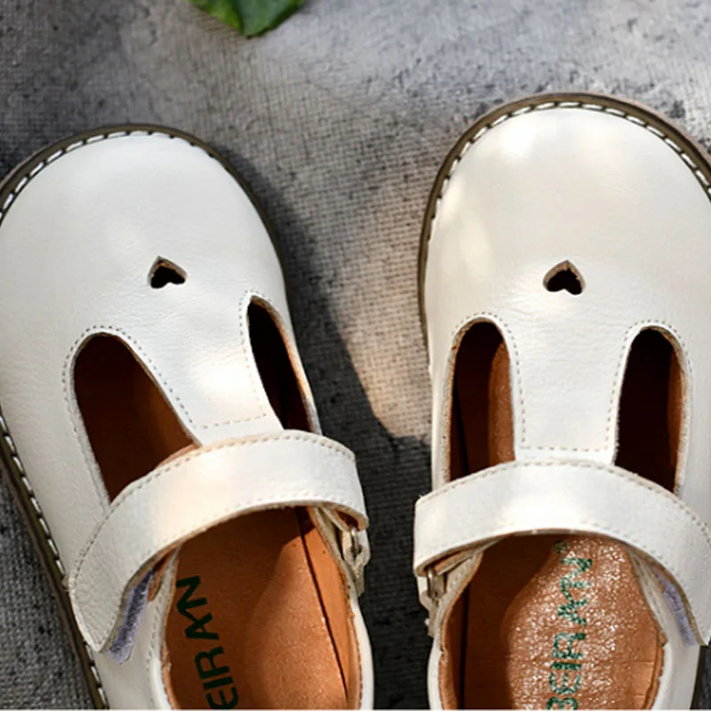 Женская обувь для праздника детская девочек из натуральной кожи на низком