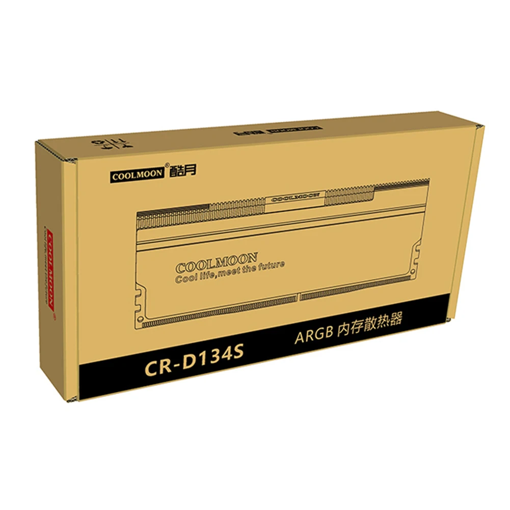 

CR-D134S RAM Heatsink Cooler 5V 3Pin ARGB Radiator DDR DDR3 DDR4 Memory Cooling Vest Heat Sink for Desktop PC Gaming Overclock