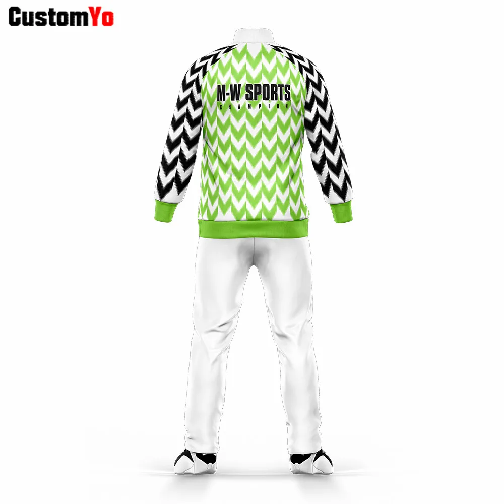 Детский спортивный костюм наивысшего качества на заказ зеленая форма для бега с