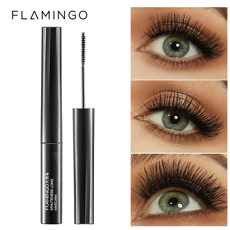 

FLAMINGO Fine Mascara Cosmetics Naturally Curly Slender Waterproof Long-lasting Make Up Mascara Fine Brush Tip Maquillage