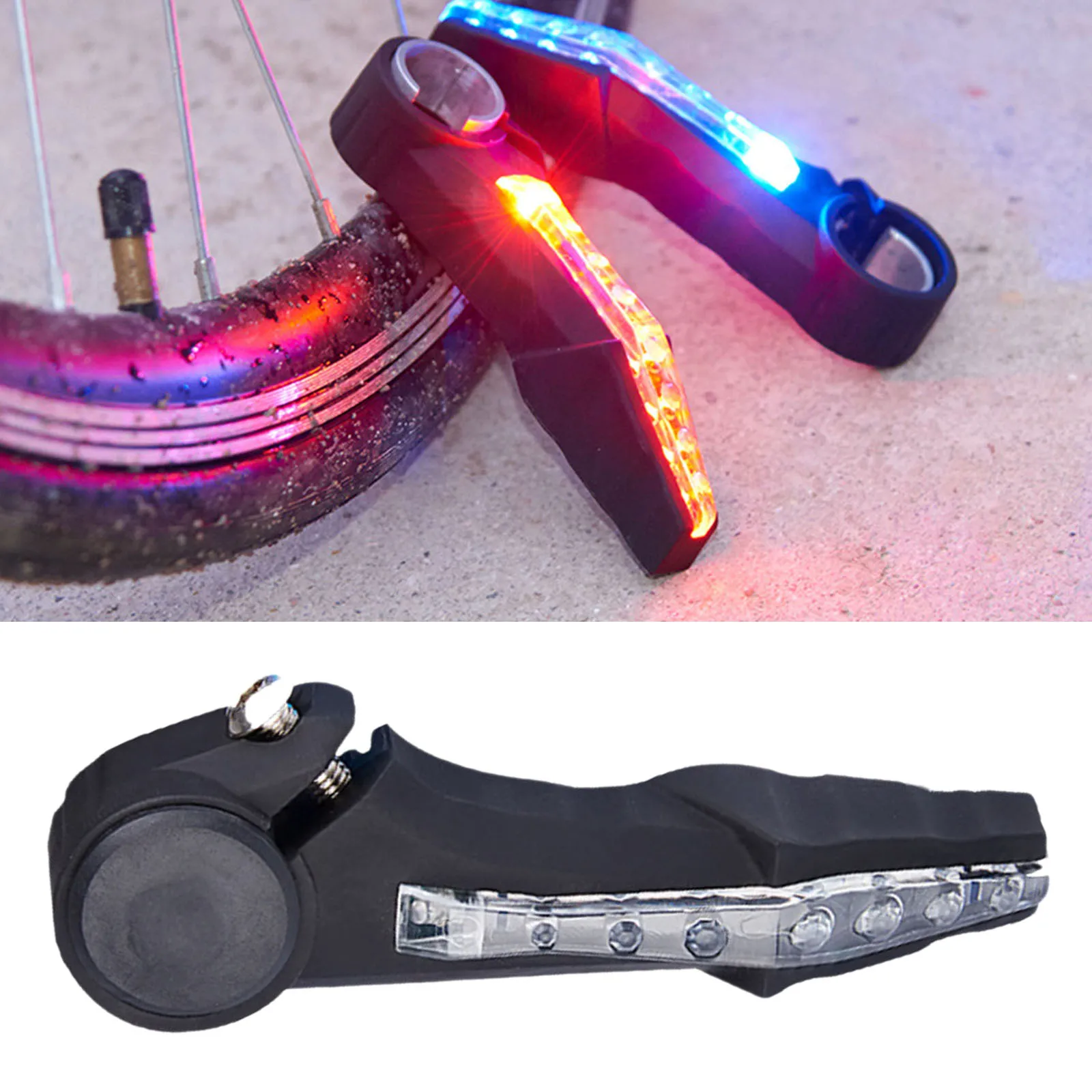 

Bicycle Handlebar Grips Safety 2 Modes Handle Bar End LED Turn Signal Lamp
