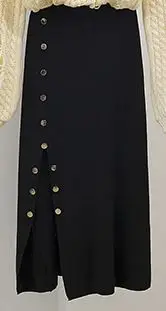 only black skirt Пуловер свитер и длинная юбка с разрезом костюмы для отдыха корейский модный осенний комплект одежды Феи из двух предметов, трикотажный Свободный Топ - Цвет: only black skirt