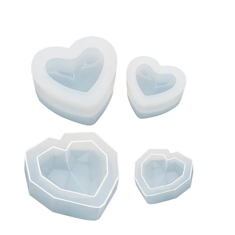 3D Алмазное сердце десерт торт силиконовая форма мусс выпечка кондитерское