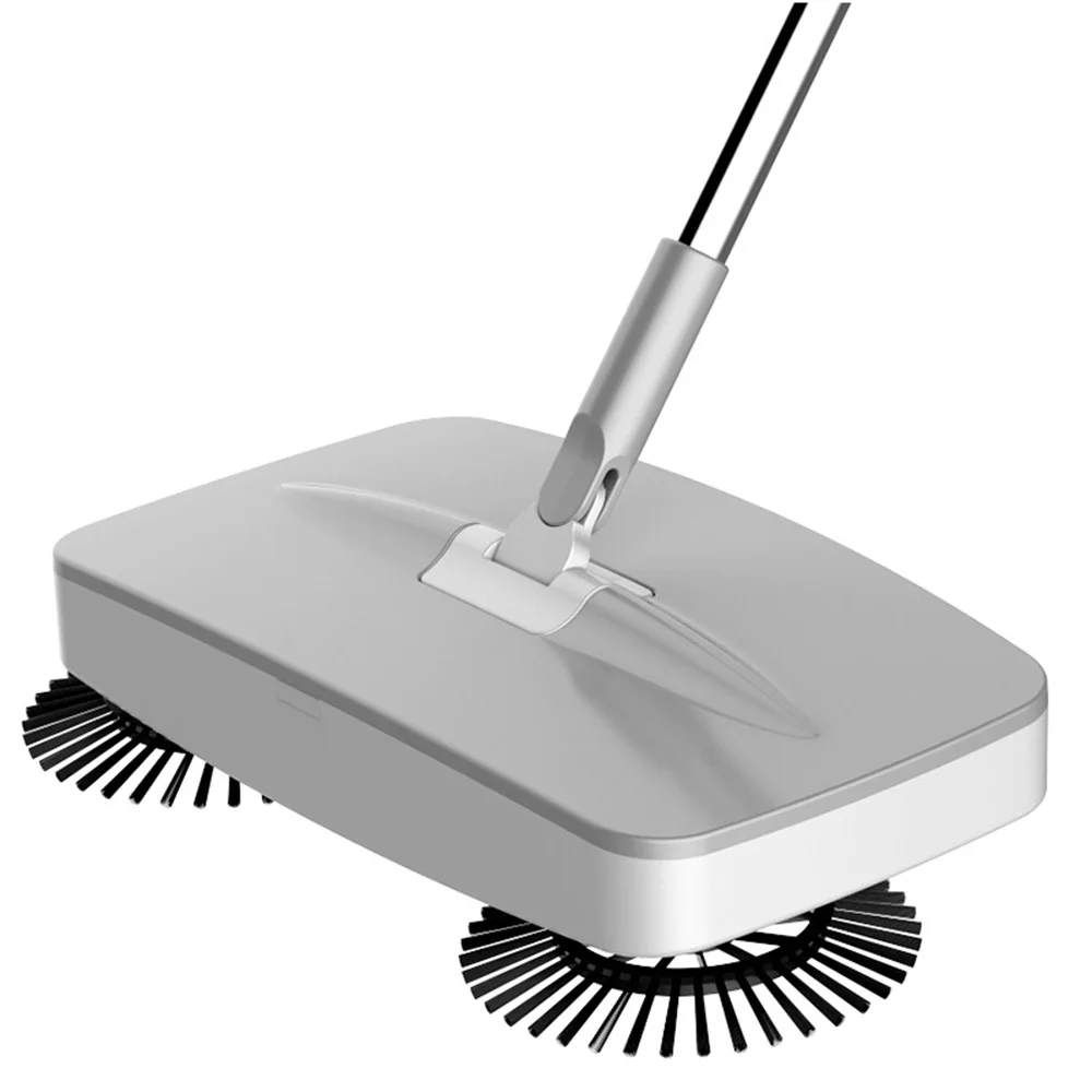 

Stainless Steel Sweeping Machine Hand Push Magic Broom Dustpan 360° Rotating Handle Lazy Sweeper Household Floor Cleaning Tool