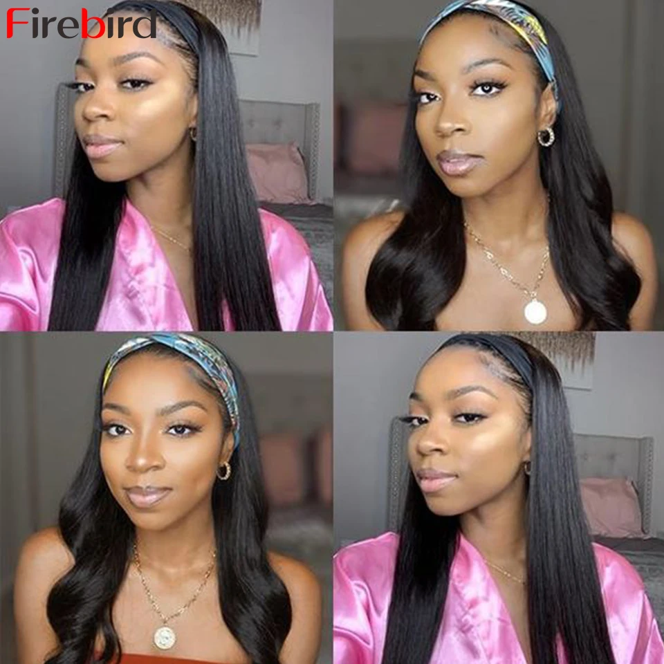 30 Inch Straight Headband Wig Perruque Bandeau Cheveux Naturel Brazilian Hair Wigs Head Band Human For Women | Шиньоны и парики