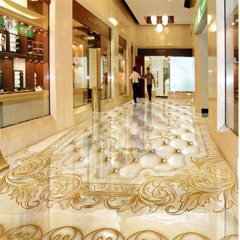 Пользовательские обои 3D стерео полы Большой Европейский роскошный золотой