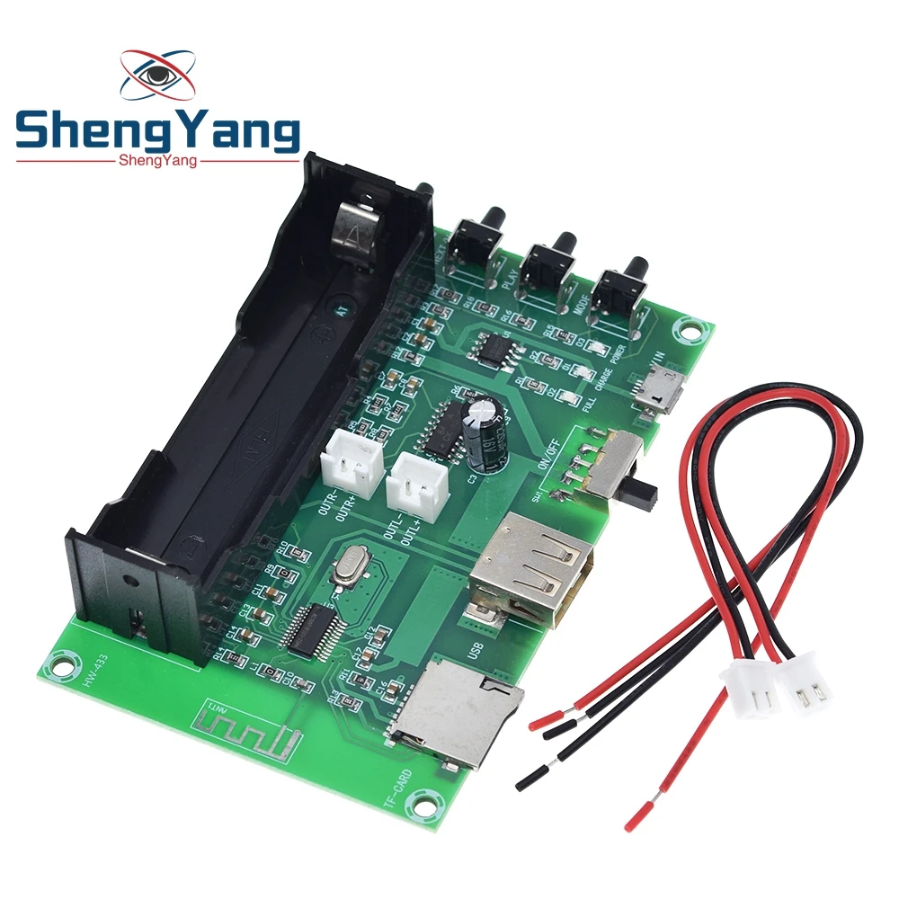 PAM8403 Bluetooth усилитель аудио доска 5 Вт* 2 литиевая батарея Поющая машина USB tf-карта двухканальный мини-динамик DIY