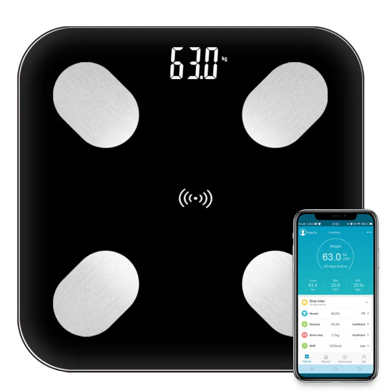 Body Fat Scale Floor Scientific Smart Electronic LED Digital Weight Bathroom Scales Balance Bluetooth APP Android IOS