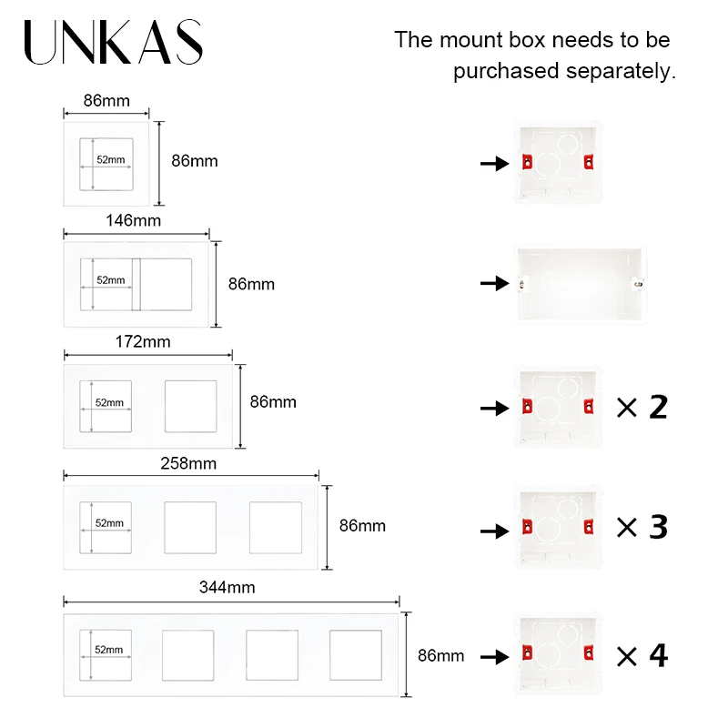 Модули UNKAS сделай сам комбинированная французская розетка европейского